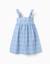 Robe sans manches en popeline avec motif floral Bleu clair 1 - vertbaudet enfant 
