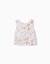 Blouse sans manches en coton avec imprimé carolina celas x zippy Blanc 2 - vertbaudet enfant 