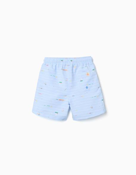 Short de bain avec imprimé carolina celas x zippy Bleu clair 3 - vertbaudet enfant 