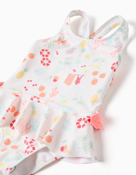 Maillot de bain avec motif de plage et doublure Blanc 4 - vertbaudet enfant 