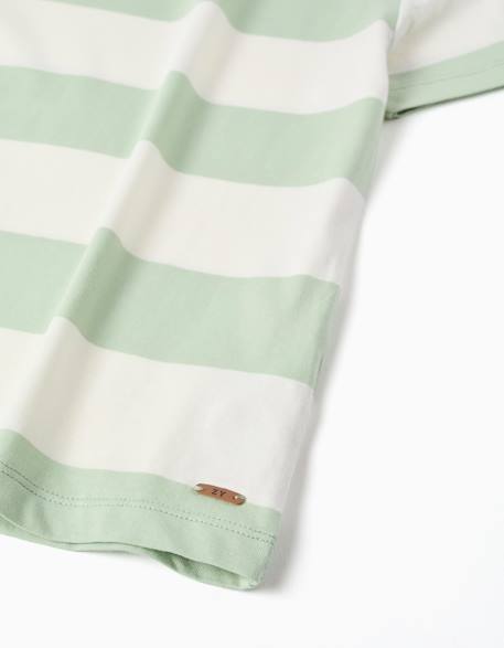 T-shirt en coton à rayures Jaune clair+Vert clair+Vert foncé 6 - vertbaudet enfant 