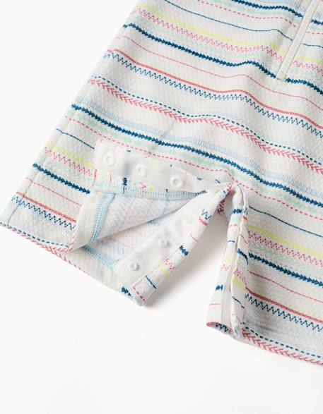 Maillot de bain à rayures et protection uv 40+ b&s Bleu clair 4 - vertbaudet enfant 