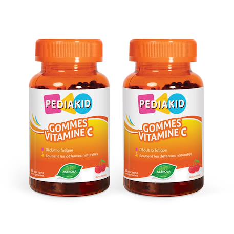 Gommes vitamine c 60 oursons - lot de 2 MULTICOLORE 1 - vertbaudet enfant 