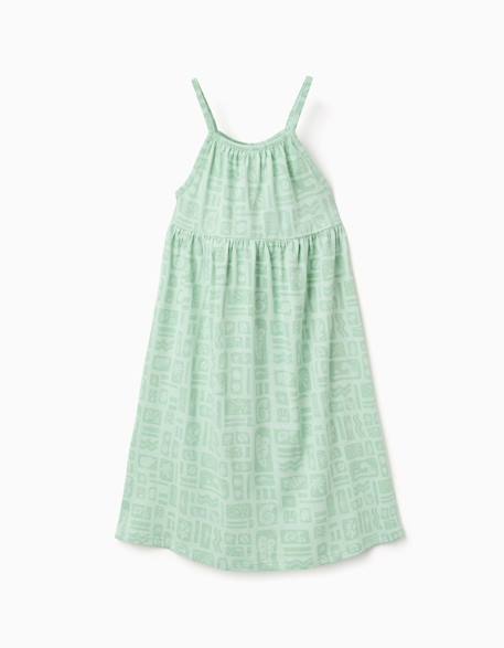 Lot de 2 robes sans manches unies et imprimées Bleu clair+Vert clair 6 - vertbaudet enfant 