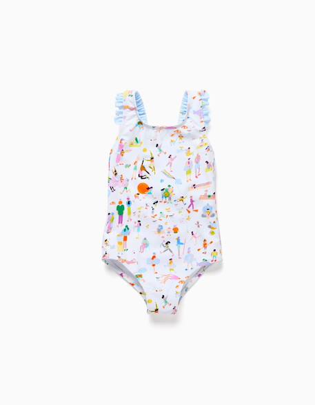 Maillot de bain avec imprimé carolina celas x zippy Blanc 3 - vertbaudet enfant 