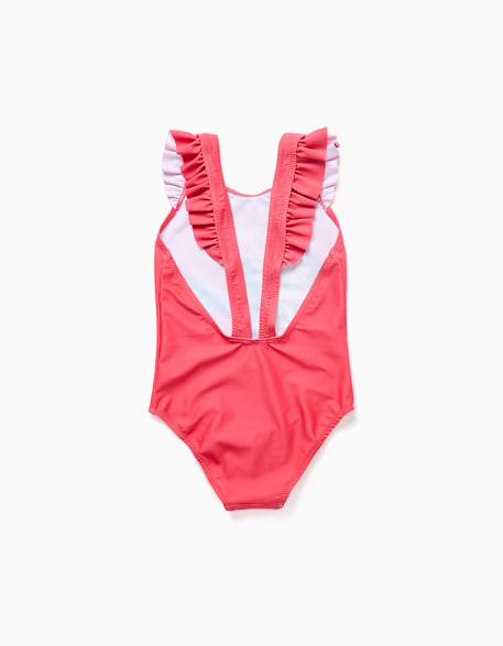 Maillot de bain avec imprimé minnie et bretelles à volants Rose 3 - vertbaudet enfant 