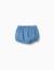Short en jean avec taille et ourlets élastiqués Bleu 2 - vertbaudet enfant 