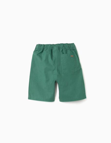 Short chino midi en popeline Beige clair+Bleu foncé+Vert foncé 10 - vertbaudet enfant 