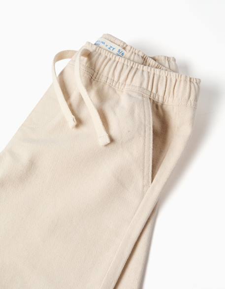Short long en coton avec cordon de serrage carolina celas x zippy Beige clair+Bleu 4 - vertbaudet enfant 