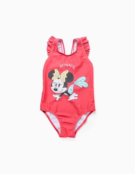 Maillot de bain avec imprimé minnie et bretelles à volants Rose 2 - vertbaudet enfant 