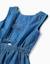 Combishort en jean avec taille élastiquée et découpe Bleu 3 - vertbaudet enfant 