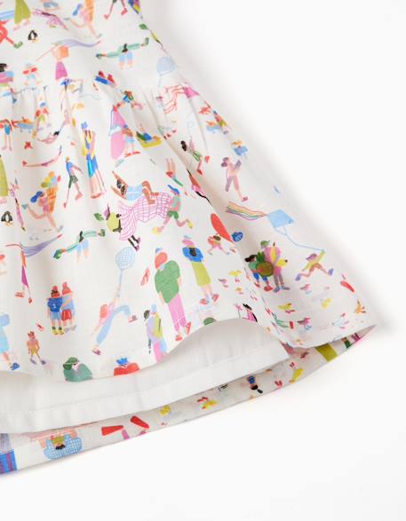 Robe à bretelles en coton avec imprimé carolina celas x zippy Blanc 4 - vertbaudet enfant 