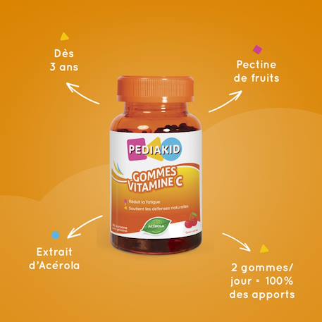 Gommes vitamine c 60 oursons MULTICOLORE 4 - vertbaudet enfant 