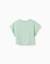 T-shirt court en coton Blanc+Vert clair 6 - vertbaudet enfant 