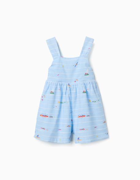 Combishort en coton avec imprimé carolina celas x zippy Bleu clair 1 - vertbaudet enfant 