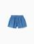 Short en jean avec taille élastique et poches Bleu clair 2 - vertbaudet enfant 