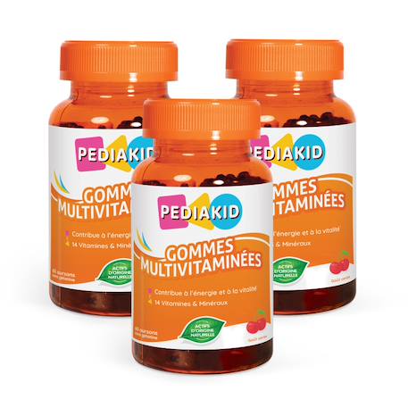 Gommes multivitaminées 60 oursons - lot de 3 MULTICOLORE 1 - vertbaudet enfant 