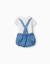 Ensemble body en coton + barboteuse en jean Bleu 2 - vertbaudet enfant 