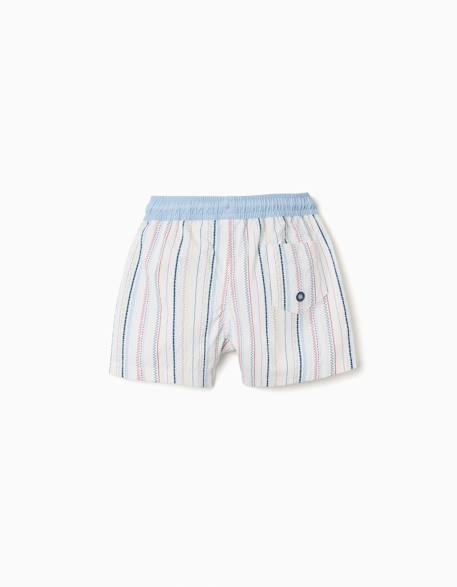 Short de bain à rayures ethniques b&s Bleu clair 2 - vertbaudet enfant 