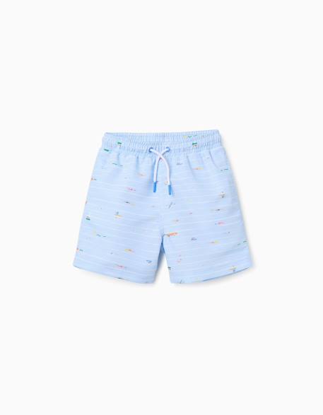 Short de bain avec imprimé carolina celas x zippy Bleu clair 2 - vertbaudet enfant 