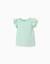 T-shirt avec manches à volants et col rond Beige clair+Corail clair+Jaune clair+Vert clair 10 - vertbaudet enfant 