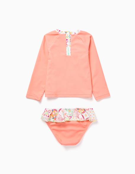 Ensemble de bain bébé avec protection uv 40+ et motif mosaïque Blanc 4 - vertbaudet enfant 