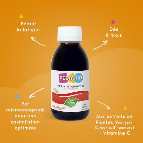 Sirop fer + vitamines b 125ml - lot de 2 MULTICOLORE 4 - vertbaudet enfant 
