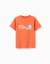 T-shirt en coton avec imprimé sou do sol Blanc+Orange sombre+Vert clair 4 - vertbaudet enfant 