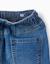 Short midi en jean à enfiler avec cordon Bleu+Bleu clair+Bleu foncé 3 - vertbaudet enfant 