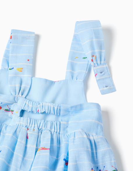 Combishort en coton avec imprimé carolina celas x zippy Bleu clair 3 - vertbaudet enfant 