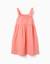 Robe sans manches en coton avec bretelles élastiques Corail clair+Vert clair 2 - vertbaudet enfant 