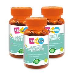 Puériculture-Gommes p'tit biotic 60 oursons - lot de 3