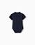 Body polo en coton à manches courtes Blanc+Bleu foncé 6 - vertbaudet enfant 