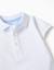 Body polo en coton à manches courtes Blanc+Bleu foncé 3 - vertbaudet enfant 