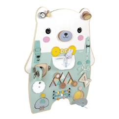 Panneau d'activités en bois busy board ourson  - vertbaudet enfant