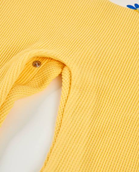 Grenouillère en tricot pour nouveau-né avec fermeture pression Jaune 4 - vertbaudet enfant 