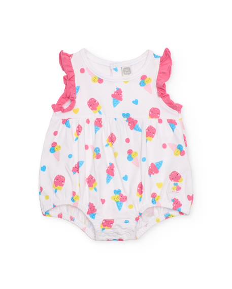 Bébé-Salopette, combinaison-Barboteuse en tricot pour nouveau-né avec imprimé glaces
