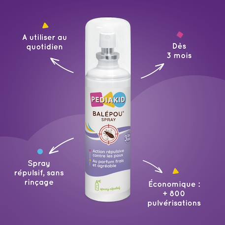Balépou spray 100ml - lot de 2 MULTICOLORE 3 - vertbaudet enfant 