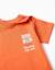 T-shirt en coton avec imprimé mais mar Blanc+Orange sombre+Vert clair 7 - vertbaudet enfant 
