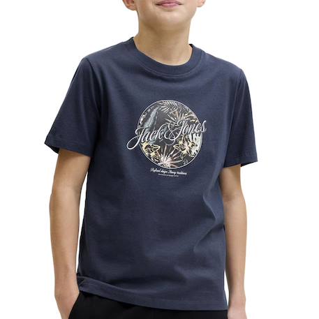 T-shirt garçon nolulu Blanc+Bleu+Marine 6 - vertbaudet enfant 