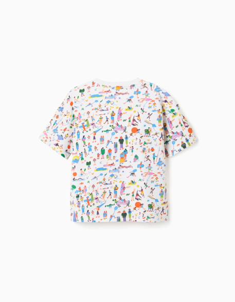 T-shirt en coton avec illustration carolina celas x zippy Blanc 4 - vertbaudet enfant 