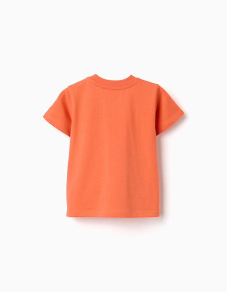 T-shirt en coton avec imprimé mais mar Blanc+Orange sombre+Vert clair 6 - vertbaudet enfant 
