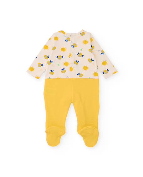 Grenouillère en tricot pour nouveau-né avec fermeture pression Jaune 2 - vertbaudet enfant 