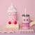Gobelet isotherme fuzzie lulu (360 ml) Rose, rouge, blanc 4 - vertbaudet enfant 