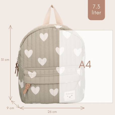 Sac à dos enfant wonderful worlds cœurs (31 cm) Vert, blanc 5 - vertbaudet enfant 