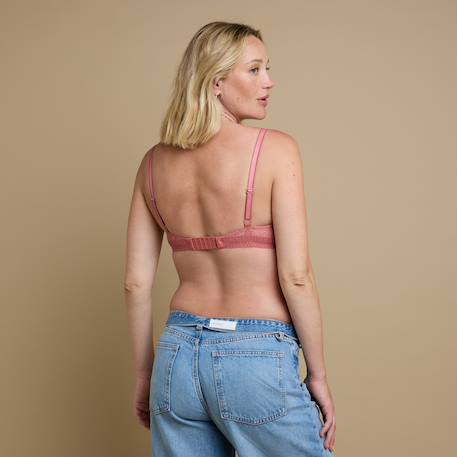 Soutien-gorge de grossesse emboitant en dentelle sweet Noir+Rose 6 - vertbaudet enfant 