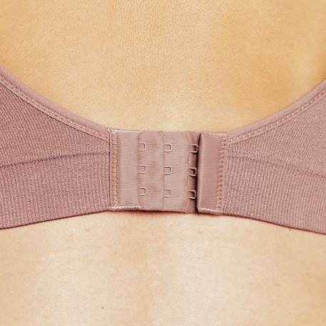 Brassiere de grossesse sans armatures en microfibre côtelé honesty Marron+Noir 3 - vertbaudet enfant 