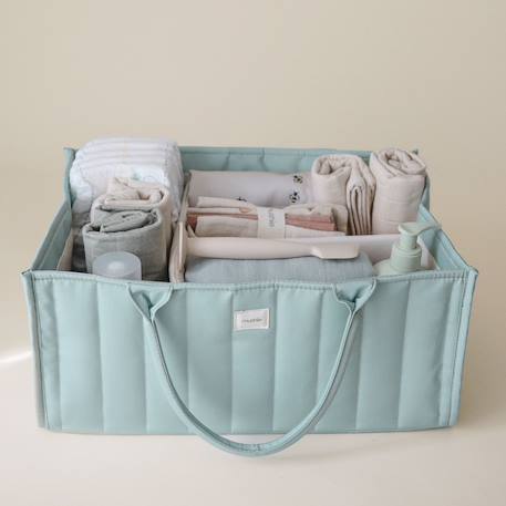 Panier à couches Bleu, blanc+Ecru+Ecru, jaune, vert+Rose+Vert d'eau 28 - vertbaudet enfant 