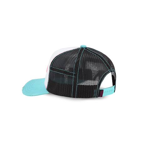 Casquette trucker enfant summer pinck Blanc/turquoise/rose/noir 4 - vertbaudet enfant 