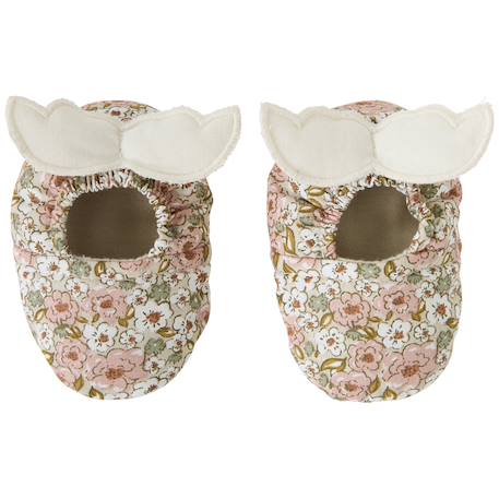 Chaussons avec ailes d'ange imprimé liberty (0-6 mois) Rose, marron, vert 1 - vertbaudet enfant 